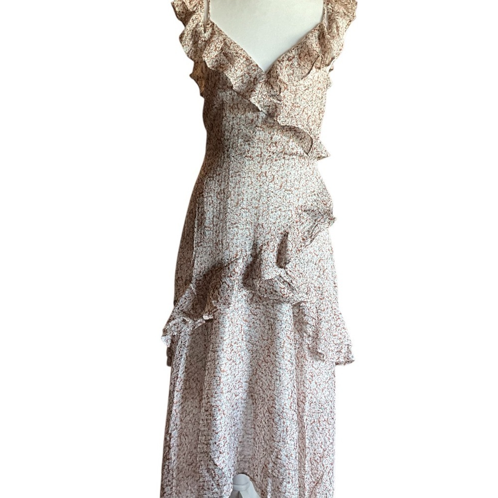 Floret Studios Asymmetrical Ruffle Dress in Cream Floral
NWOT